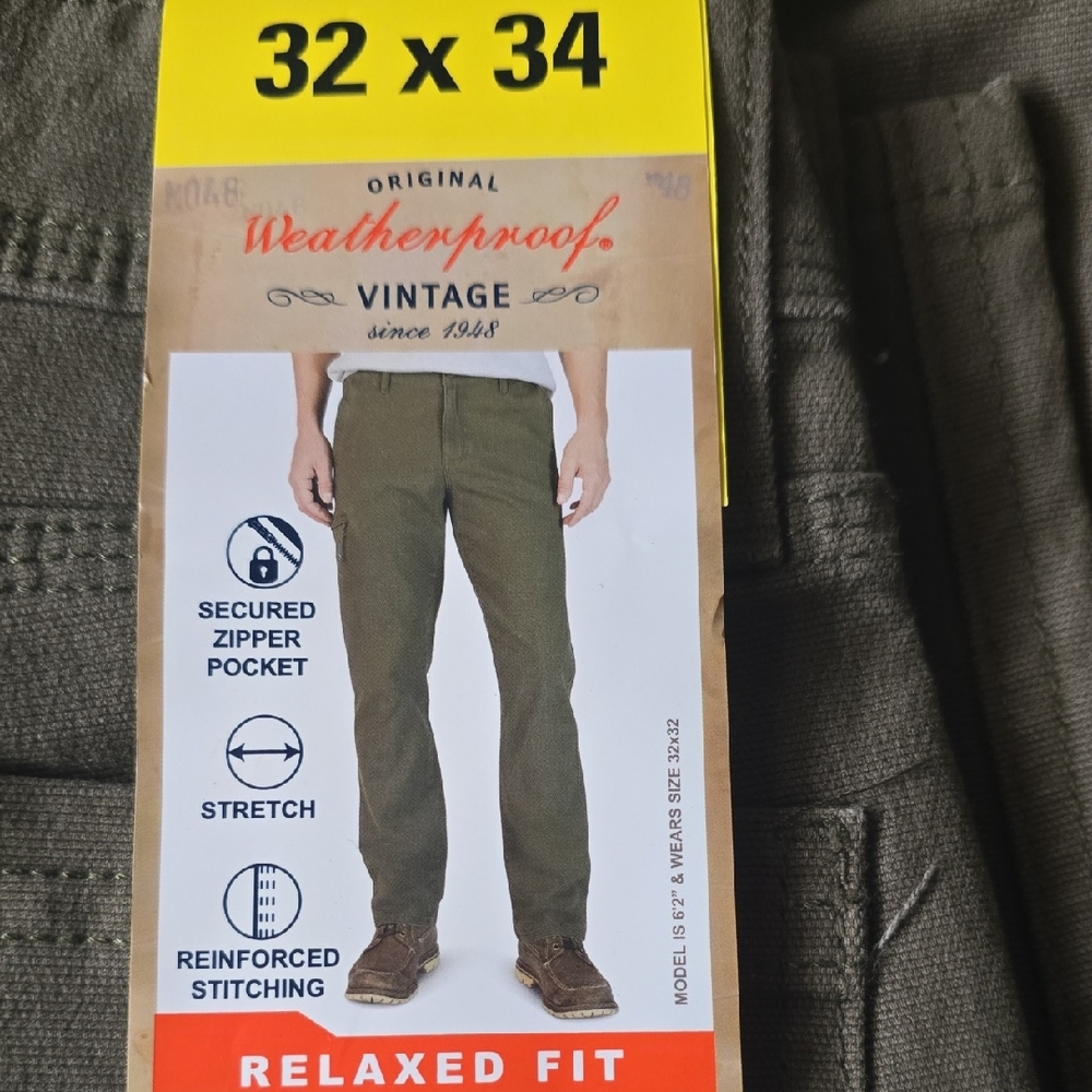 Weatherproof Men's Relaxed Fit Jeans - Olive